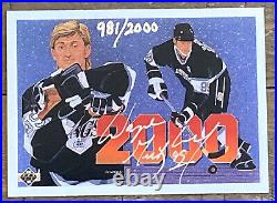 Wayne Gretzky 1990-91 Upper Deck 2000th Point /2000 #545 Signed Auto Signature