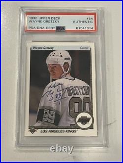 Wayne Gretzky 1990 Upper Deck Authentic Auto Card PSA DNA Los Angeles Kings #54