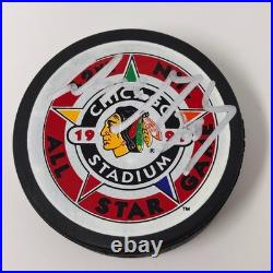 Wayne Gretzky 1991 42nd NHL All Star Game Signed Puck Hockey LA Kings Blackhawks