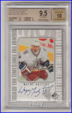 Wayne Gretzky 1998-99 Sp Authentic Sign Of The Times Autograph Bgs 9.5 Gem Mint