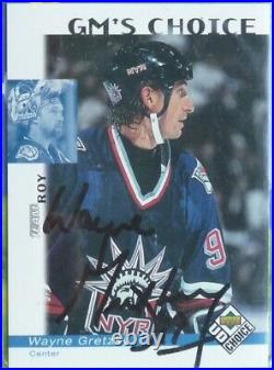 Wayne Gretzky 1998-99 UD Choice GM's Choice Autograph Auto #225 NY Rangers