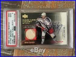 Wayne Gretzky 1998 Ud Gold Reserve Auto/game Used Psa 9! New Label/pop 1 Ever