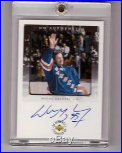 Wayne Gretzky 1999-00 Ud Authentics Ny Rangers Ssp Autograph Sp/25 Auto #wg4