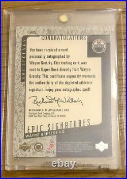 Wayne Gretzky 2000 Upper Deck Epic Signatures auto On Card