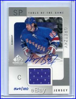 Wayne Gretzky 2001 Sp Game-used Tools Of The Trade Patch Autograph 060/100