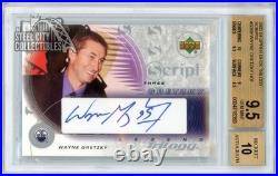 Wayne Gretzky 2003-04 Upper Deck Trilogy Scripts Autograph Card #S3-99 BGS 9.5