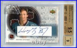 Wayne Gretzky 2003 Trilogy Scripts All-Star Autograph Card #S3-GR BGS 9.5 AUTO 9