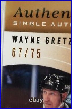 Wayne Gretzky 2005-06 SP Authentic jersey patch auto autograph 67/75 PSA 10