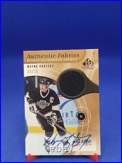 Wayne Gretzky 2005-06 SP Game Used Authentic Fabrics Jersey Autograph #WG 29/75