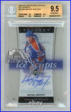 Wayne Gretzky 2005 Upper Deck Trilogy Ice Scripts Autograph Card #IS-WG BGS 9.5 Wayne Gretzky 2005 Upper Deck Trilogy Ice Scripts Autograph Card #IS-WG BGS 9.5