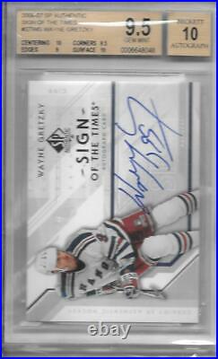 Wayne Gretzky 2006/7 Sp Sign Of The Times Autograph Auto Bgs 9.5/10 Gem Mint