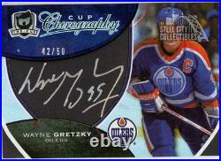 Wayne Gretzky 2008 The Cup Chirography Autograph Card CC-WG 42/50 (Foil Bubbles)