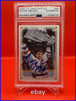 Wayne Gretzky 2008 Upper Deck Masterpieces Signed Autograph PSA Slab