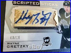 Wayne Gretzky 2018-19 The Cup Scripted Sticks Game Used Signed Autographed 3/15
