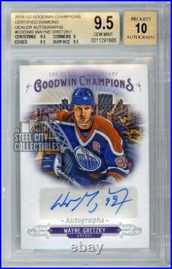 Wayne Gretzky 2018 Goodwin Certified Diamond Dealer Autograph Card CDDWG BGS 9.5