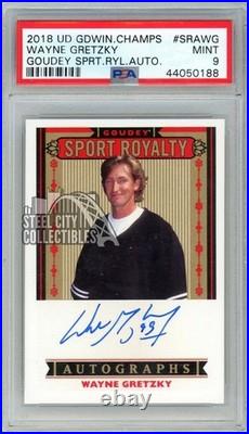 Wayne Gretzky 2018 UD Goodwin Goudey Sport Royalty Autograph Card #SRA-WG PSA 9