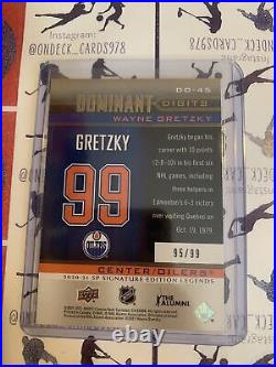 Wayne Gretzky 2020-21 SP Signature Edition Legends Dominant Digits Gold 95/99