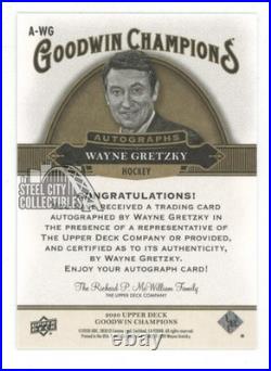 Wayne Gretzky 2020 Upper Deck Goodwin Champions Autograph Card #A-WG