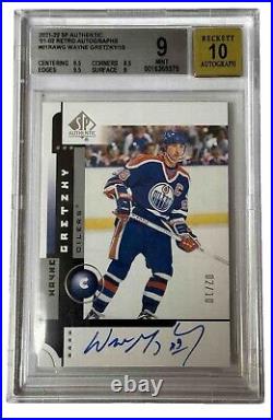 Wayne Gretzky 2021-22 SP Authentic Retro Autographs- /10 BGS 9 / 10 auto