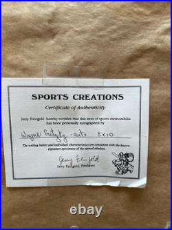 Wayne Gretzky 8 x 10 signed framed picture Sports Creations Authentic
