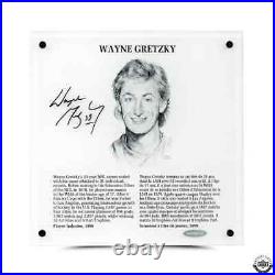 Wayne Gretzky 9'' x 9'' NHL Hockey Hall of Fame 1999 Replica Plaque Autographed