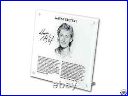 Wayne Gretzky 9'' x 9'' NHL Hockey Hall of Fame 1999 Replica Plaque Autographed
