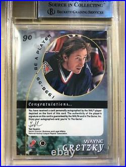 Wayne Gretzky (/90 AUTO SSP) 1998-99 Be A Player BGS 8.5 Autograph #90 BAP