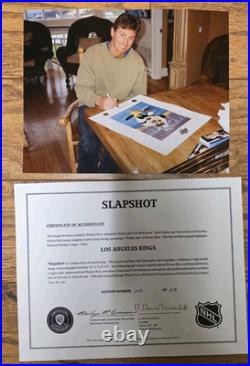 Wayne Gretzky AUTOGRAPHED Slapshot WARNER LOONEY TUNES LITHO LA Kings COA