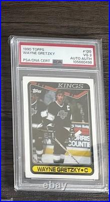 Wayne Gretzky Aunthenticated Signed Hockey Card 1990 Topps