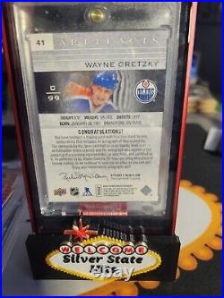 Wayne Gretzky Auto /3 2014-15 Upper Deck Artifacts Autograph Oilers