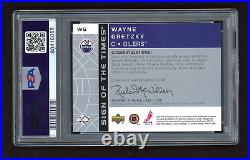 Wayne Gretzky Auto Card 2002 Upper Deck Sp Authentic Sign Of The Times Psa 9