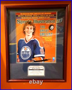 Wayne Gretzky Auto Signed Framed Sports Illustrated Jumbo Magazine Cover COA #99