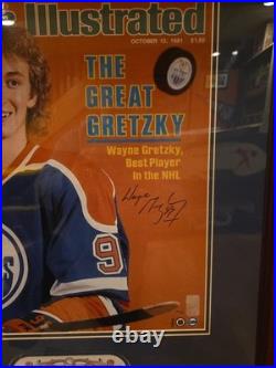 Wayne Gretzky Auto Signed Framed Sports Illustrated Jumbo Magazine Cover COA #99