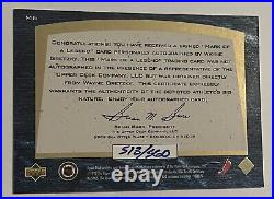 Wayne Gretzky Autograph 1997-98 UD SP Authentic Mark of a Legend 513/560 Auto