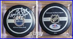 Wayne Gretzky Autograph Signed Autographed OILERS OFFICIAL GAME PUCK PSA DNA COA