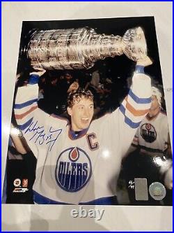 Wayne Gretzky Autographed 11x14 Edmonton Oilers Cup WGA Authentic 66/99
