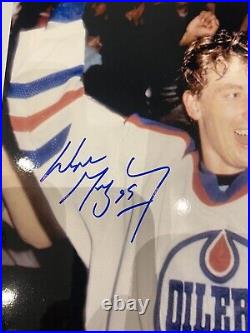 Wayne Gretzky Autographed 11x14 Edmonton Oilers Cup WGA Authentic 66/99
