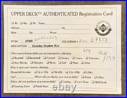 Wayne Gretzky Autographed 16 X 24 Upperdeck Shadow Box Uda Only #199 Rare