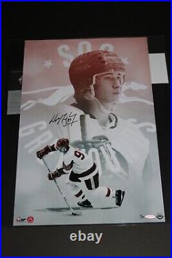 Wayne Gretzky Autographed 16x24 Sault Ste. Marie Greyhounds UDA 19/99