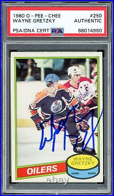 Wayne Gretzky Autographed 1980 O-Pee-Chee Card #250 Oilers PSA/DNA #68014960