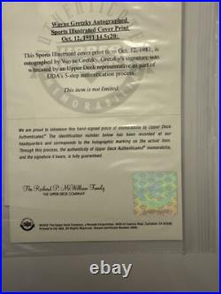 Wayne Gretzky Autographed 1981 Sports Illustrated 14.5 X 20 Cover Photo UDA NHL