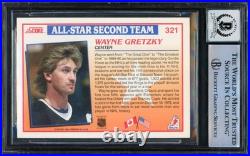 Wayne Gretzky Autographed 1990-91 Score Card Kings Gem 10 Auto Beckett #15496449