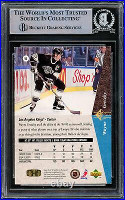 Wayne Gretzky Autographed 1994-95 SP Authentic Card #54 Kings Beckett #15780413