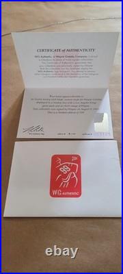 Wayne Gretzky Autographed 24X22.5 Framed Photo Stick Blade with COA. LA Kings