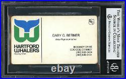 Wayne Gretzky Autographed 2x3.5 Business Card Oilers Vintage Beckett 12305878