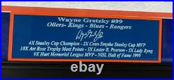 Wayne Gretzky Autographed 32x16 Pano Photo Framed (38x22) Fanatics & UDA COA's