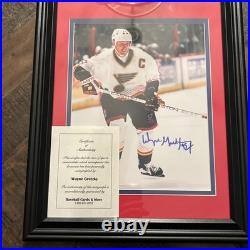 Wayne Gretzky Autographed 8x10 Photo St. Louis Blues Framed