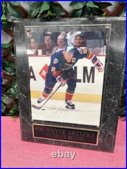 Wayne Gretzky Autographed 8x10 Photo St. Louis Blues Plaque