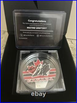 Wayne Gretzky Autographed Acrylic Team Canada Puck Certified By Upper Deck