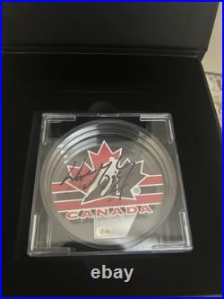 Wayne Gretzky Autographed Acrylic Team Canada Puck Certified By Upper Deck